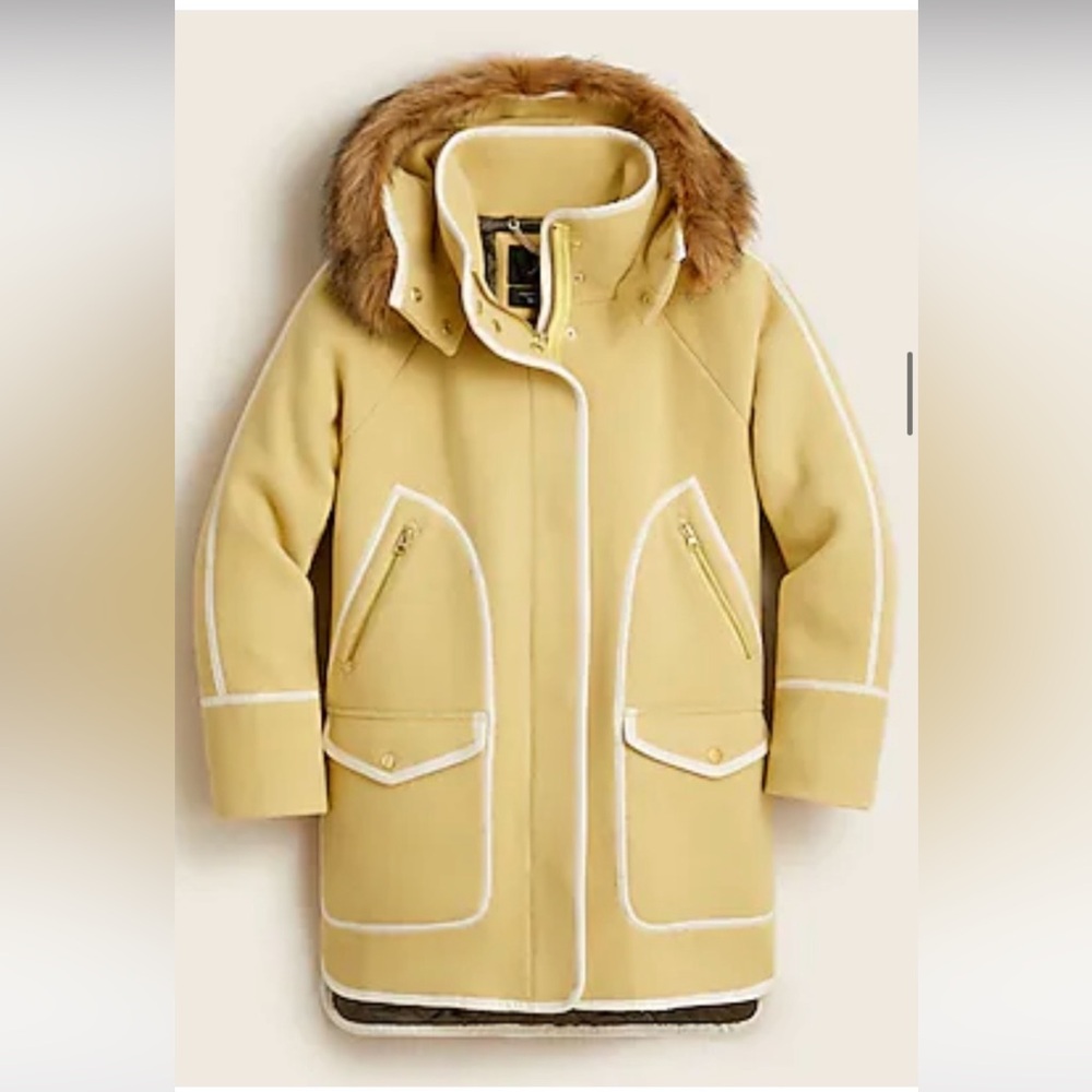 J Crew Summit parka in Italian stadium-cloth wool jacket coat